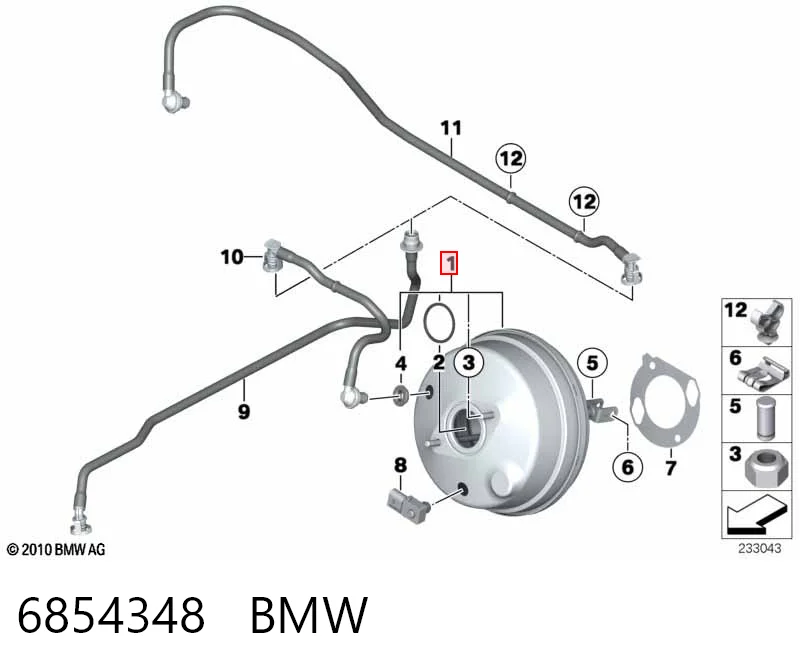 Wzmacniacz próżniowy hamulców do BMW X3  F25
