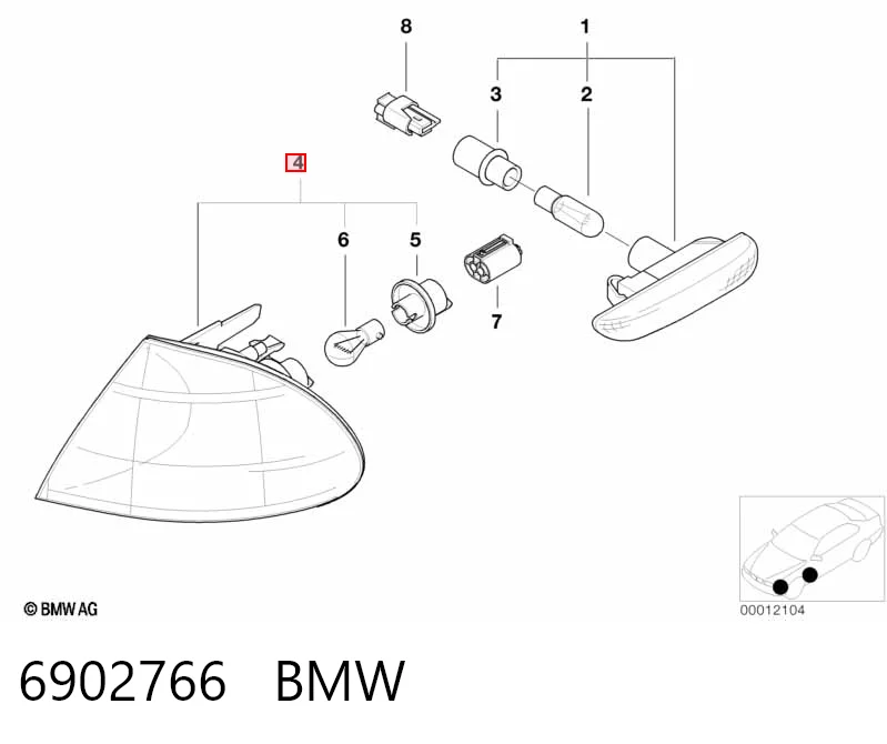  Kierunkowskaz prawy BMW 3 