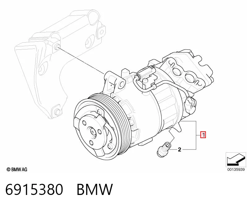6915380 BMW Sprężarka klimatyzacji