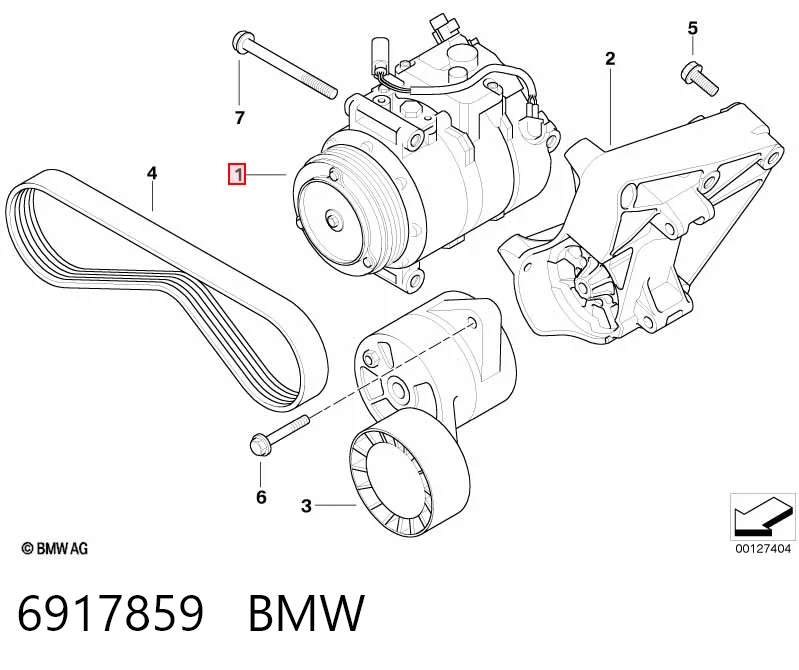 6917859 BMW Sprężarka klimatyzacji