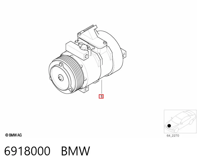 6918000 BMW Sprężarka klimatyzacji
