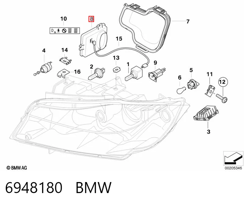6948180 BMW Ksenon, sterownik