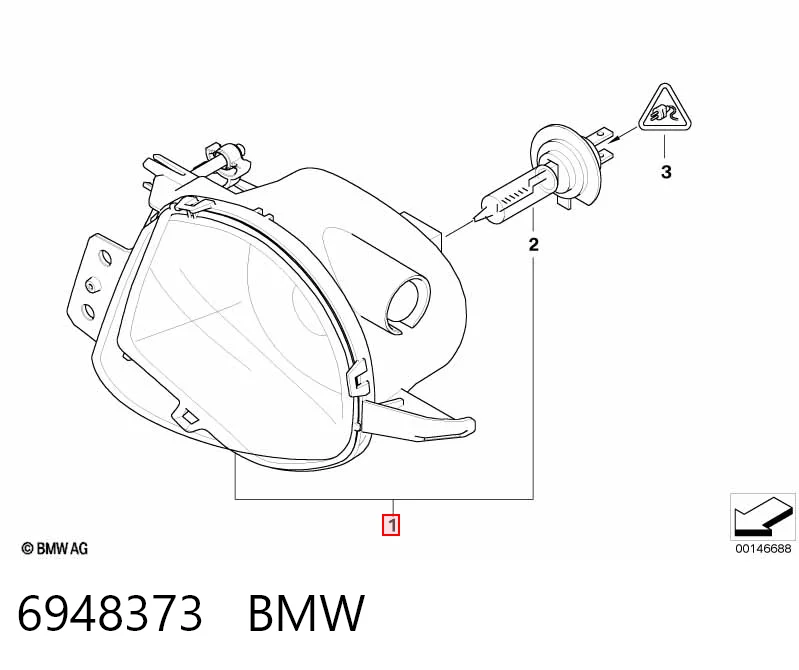 6948373 BMW Lampa przeciwmgielna lewa