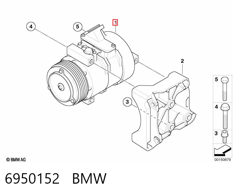 6950152 BMW Sprężarka klimatyzacji