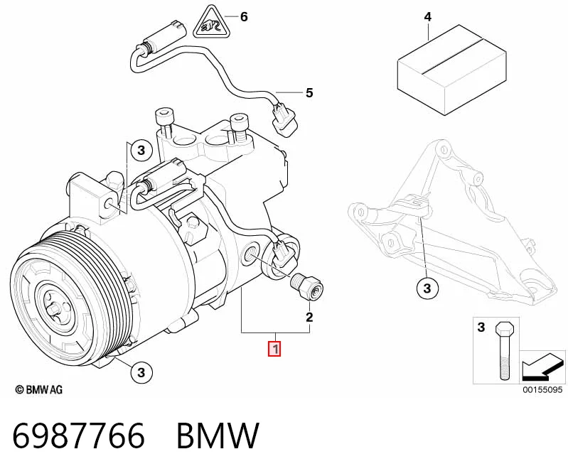 6987766 BMW Sprężarka klimatyzacji