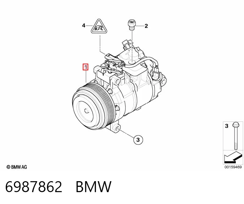 6987862 BMW Sprężarka klimatyzacji