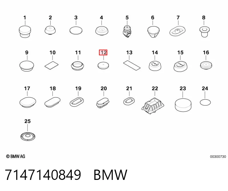Wkładka dna nadwozia do BMW X5  F15, F85