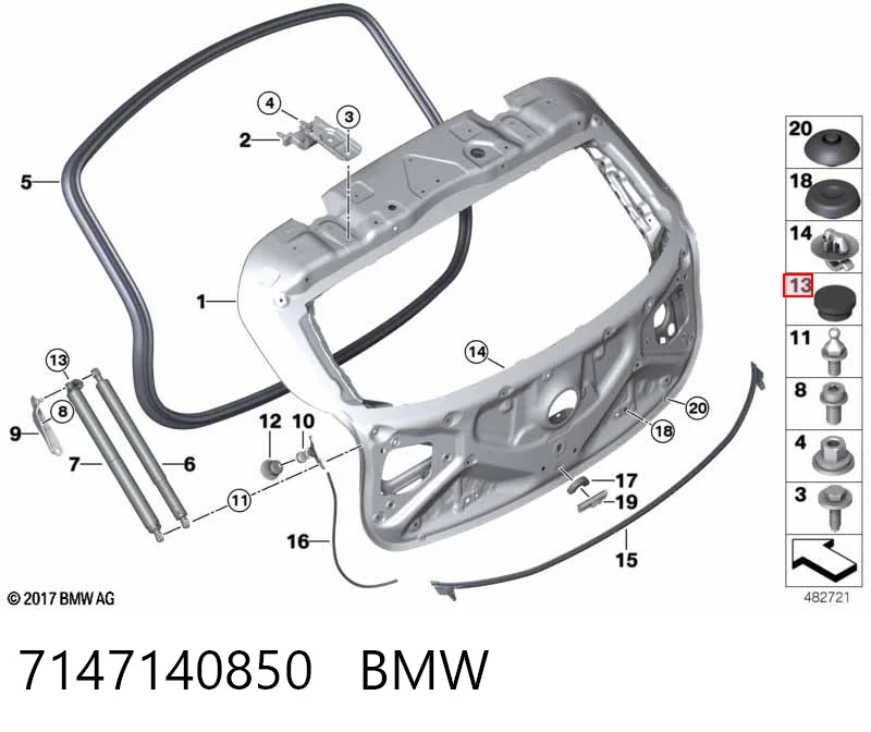 Do koszyka Wkładka dna nadwozia BMW 5  E60