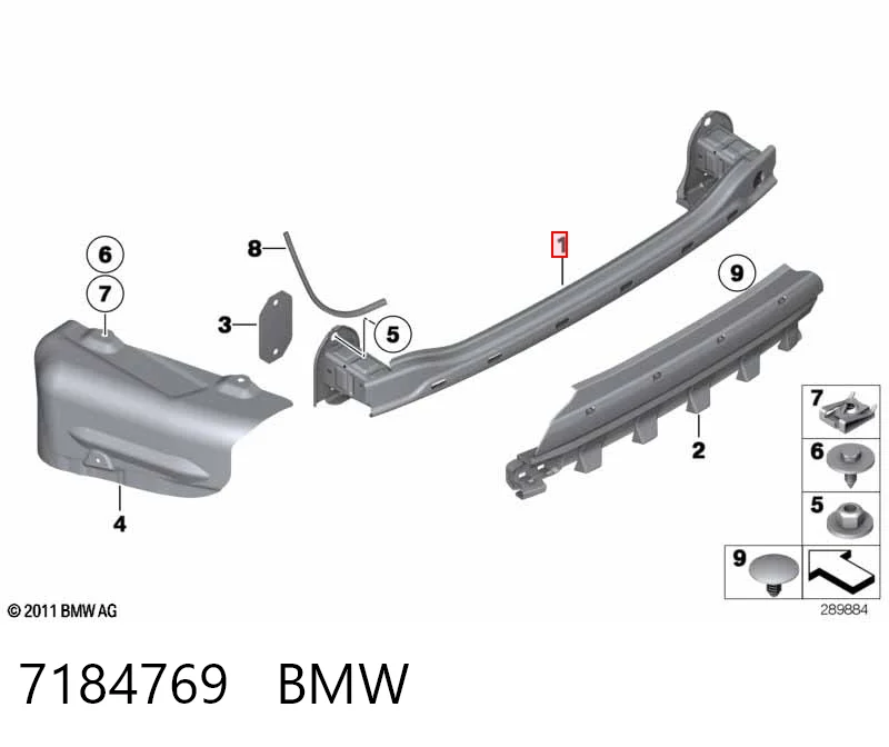 Wzmocnienie zderzaka tylnego BMW 5 