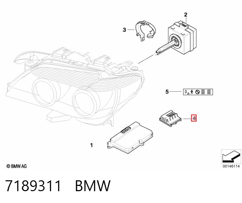 7189311 BMW Sterownik oświetleniem adaptacyjnym