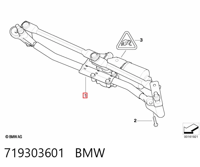 Mechanizm wycieraczek BMW 1 