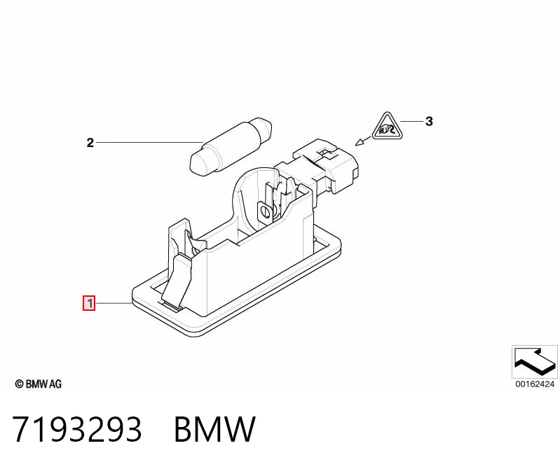 7193293 BMW Lampa oświetlenia tylnej tablicy rejestracyjnej