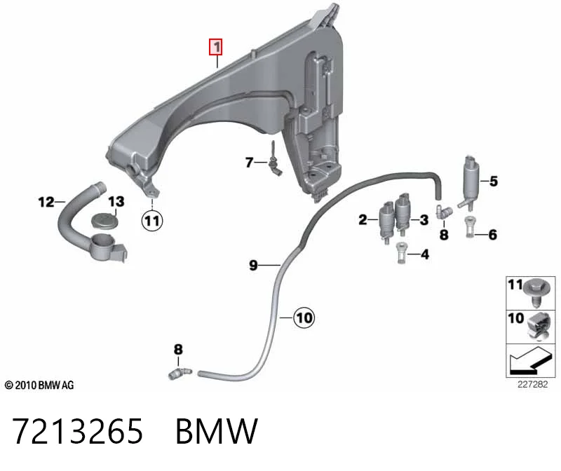 Zbiorniczek spryskiwacza szyb do BMW X3  F25