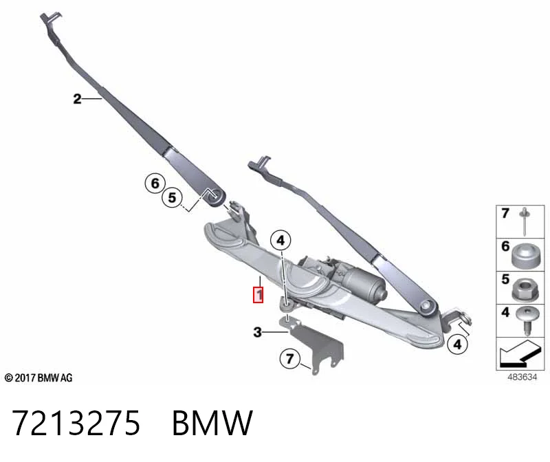 Do koszyka Mechanizm wycieraczek BMW X3  F25