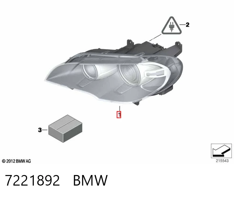 Reflektor prawy do BMW X5  E70