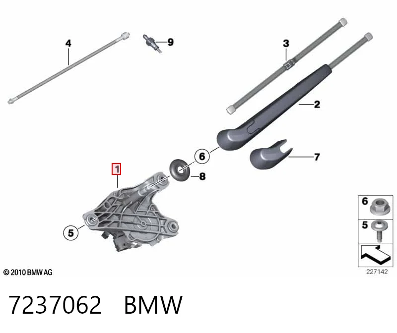 Silniczek wycieraczki tylnej szyby do BMW X3  F25
