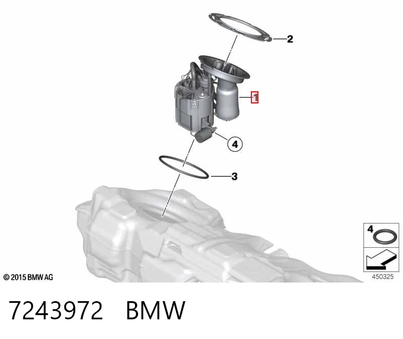 Moduł pompy paliwowej z czujnikiem poziomu paliwa do BMW 3  F30, F80