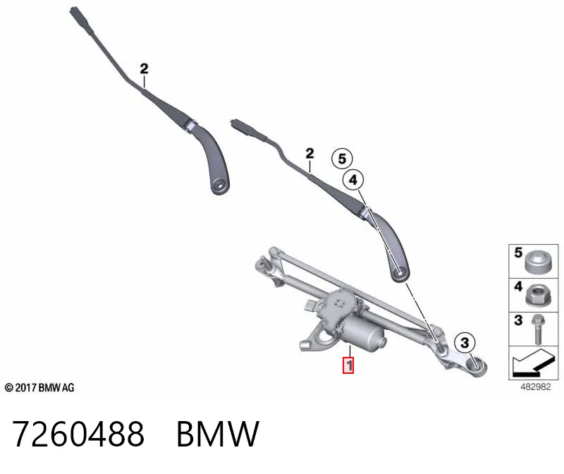 Mechanizm wycieraczek do BMW 3  F30, F80