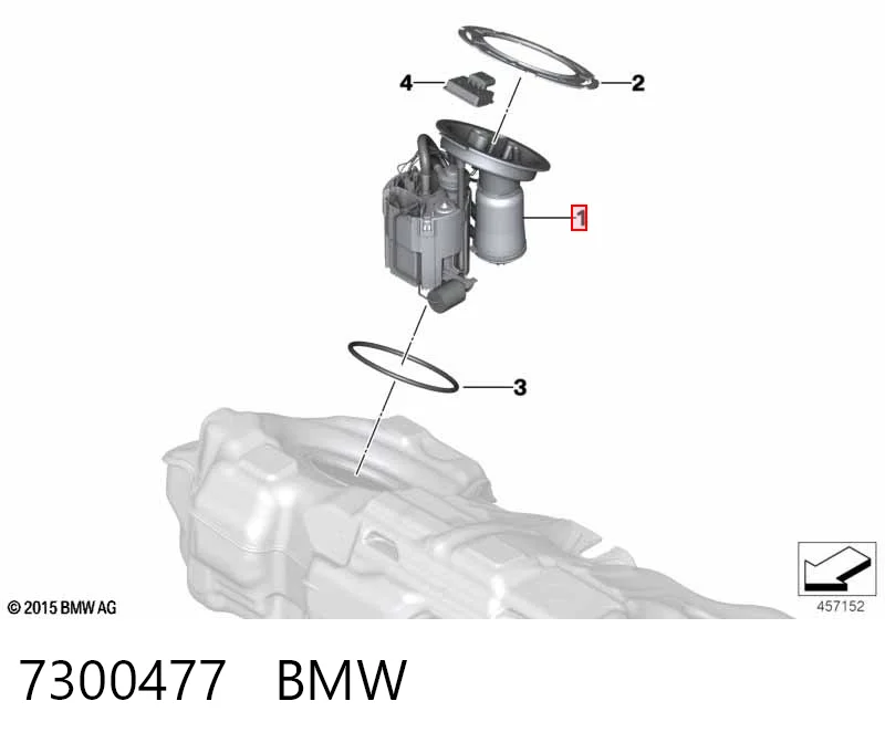 7300477 BMW Moduł pompy paliwowej z czujnikiem poziomu paliwa