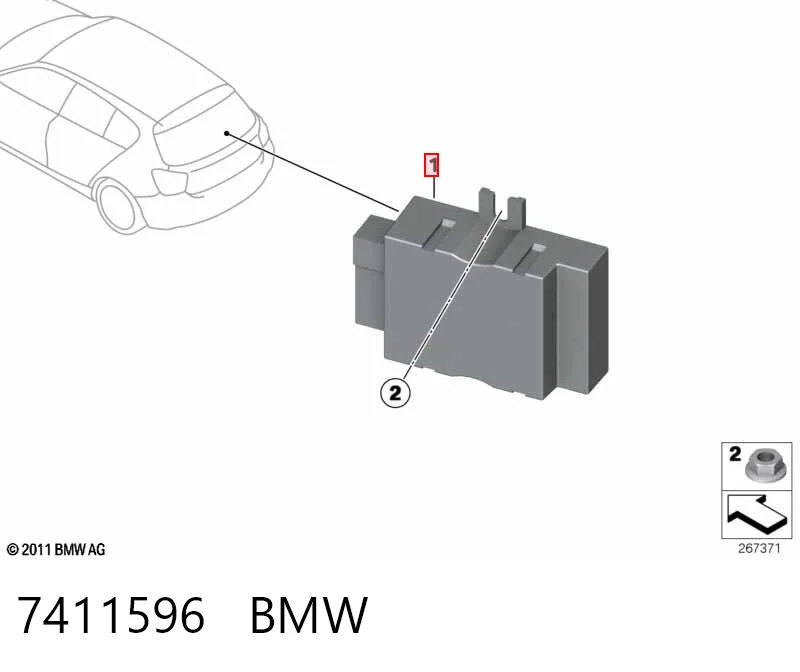 7411596 BMW Sterownik pompy paliwa
