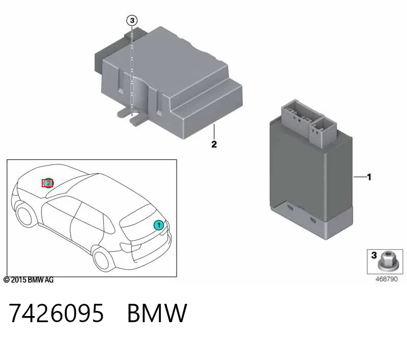 7426095 BMW Sterownik pompy paliwa