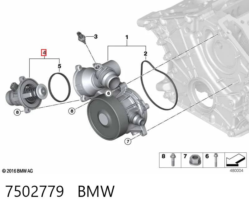 7502779 BMW Termostat