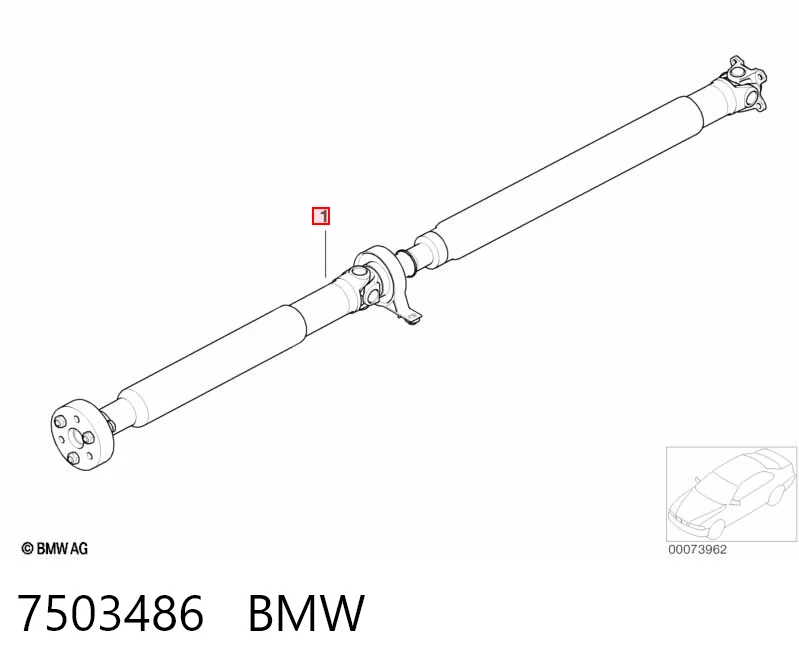 Do koszyka Wał Cardana tylny, kompletny BMW 3  E46