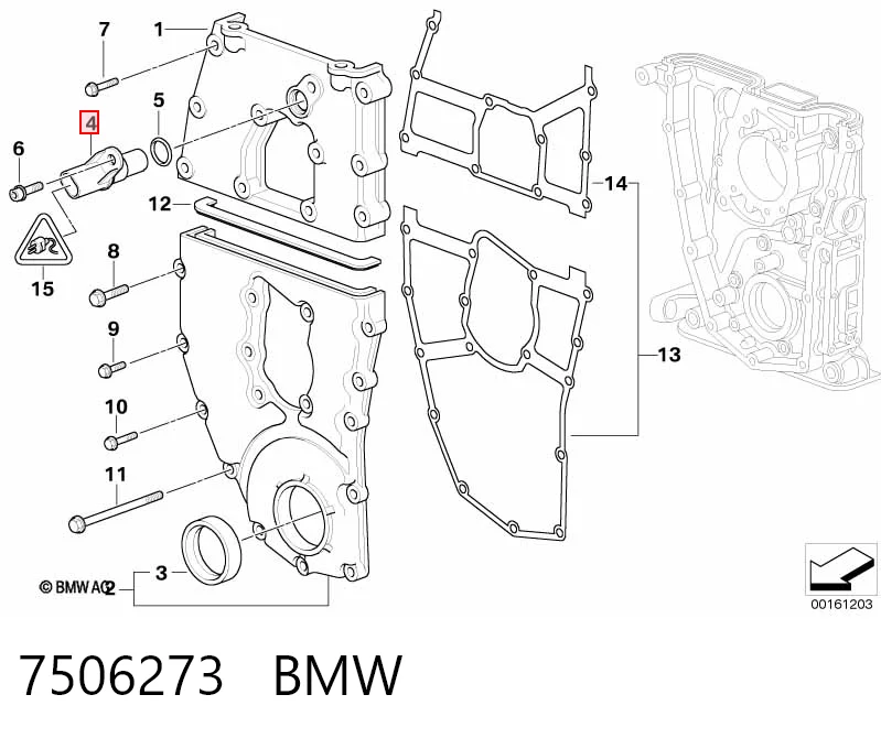 7506273 BMW Czujnik położenia wałka rozrządu