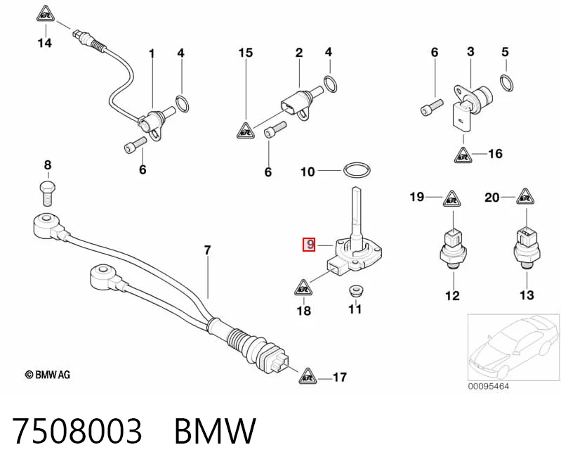 7508003 BMW Czujnik poziomu oleju silnikowego