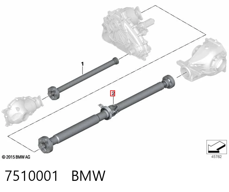 Wał Cardana tylny, kompletny BMW X5 
