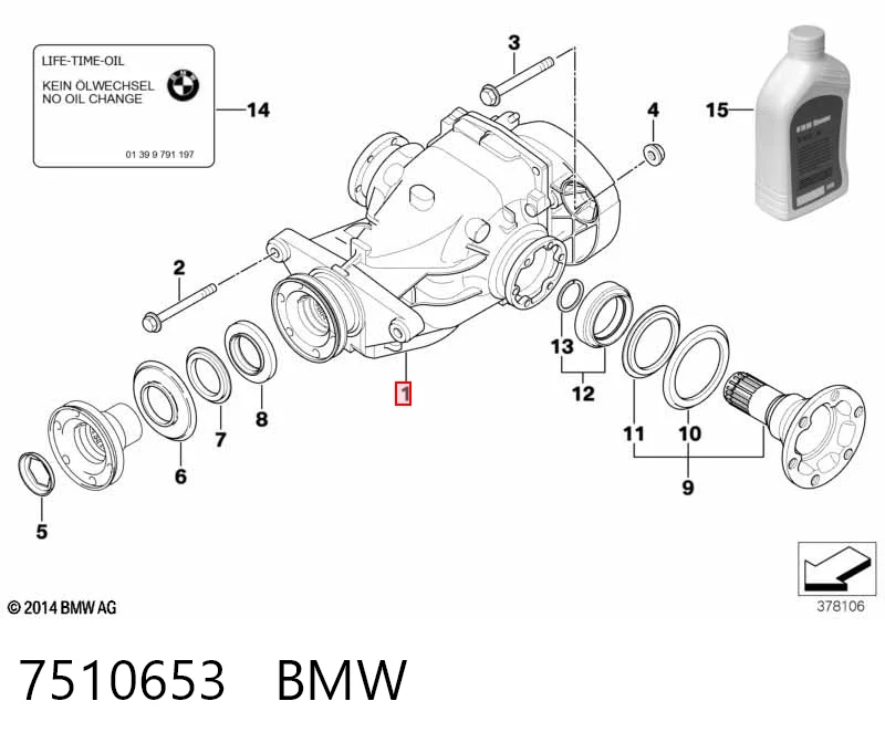 Reduktor mostu tylnego BMW X5 SUV (E53) (2000 - 2006) cena, od 512,65 USD
