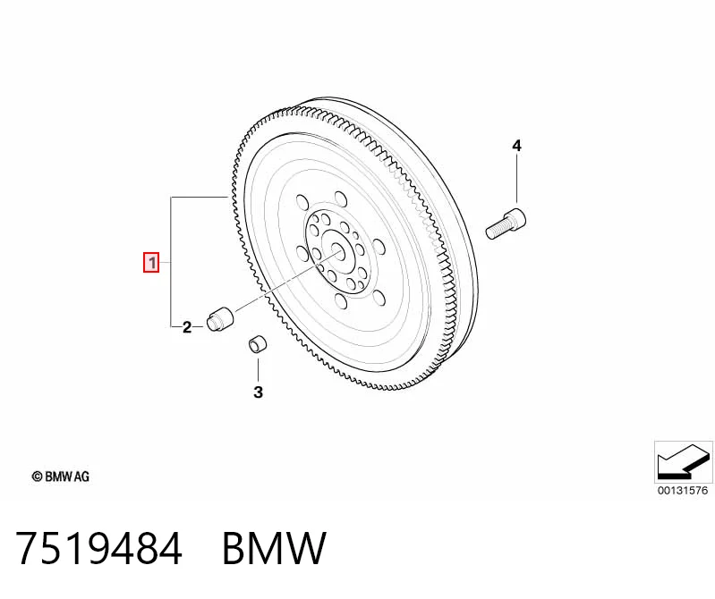 7519484 BMW Koło zamachowe silnika