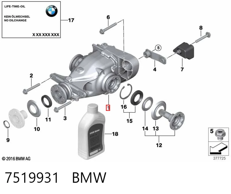 Reduktor mostu tylnego do BMW 3  E90