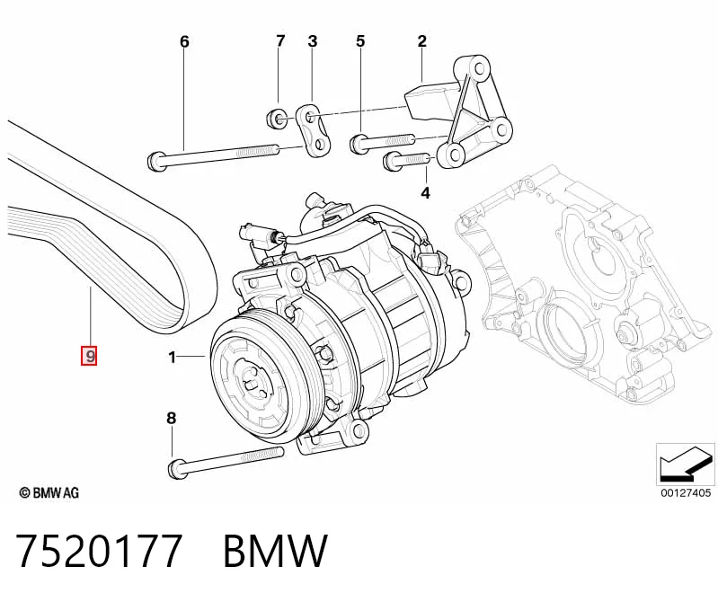 7520177 BMW Pas napędowy mechanizmów