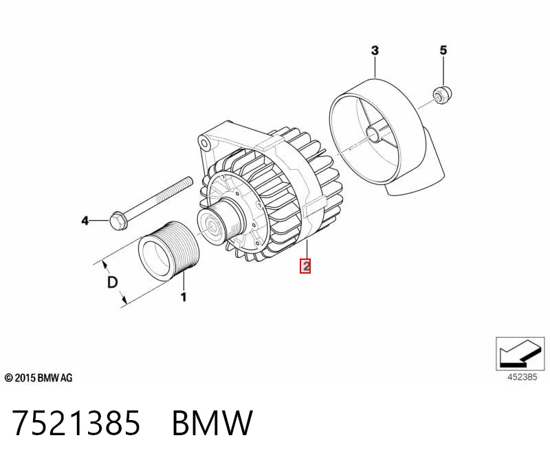 7521385 BMW Alternator