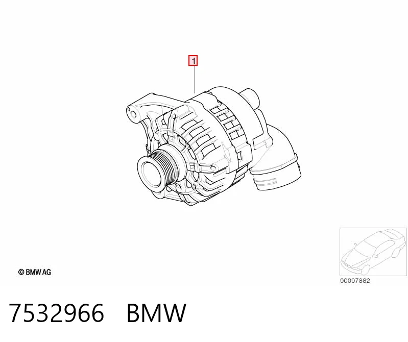 7532966 BMW Alternator