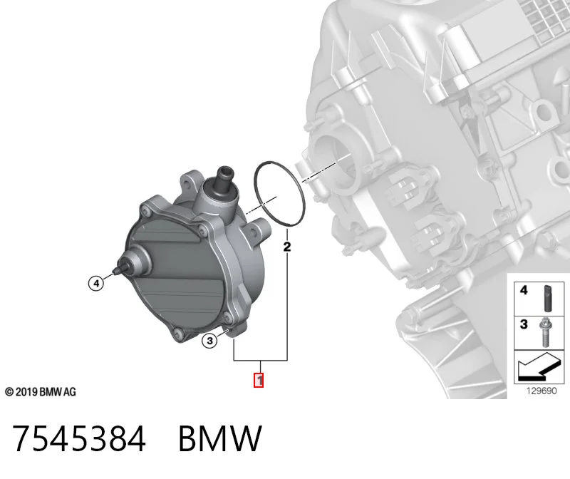 7545384 BMW Pompa podciśnienia