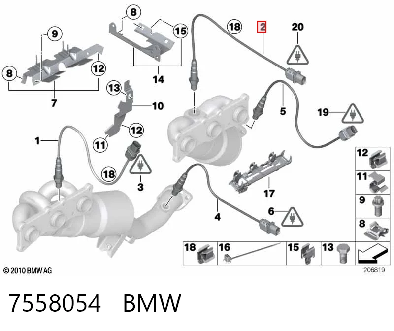 7558054 BMW Sonda lambda czujnik tlenu przed katalizatorem