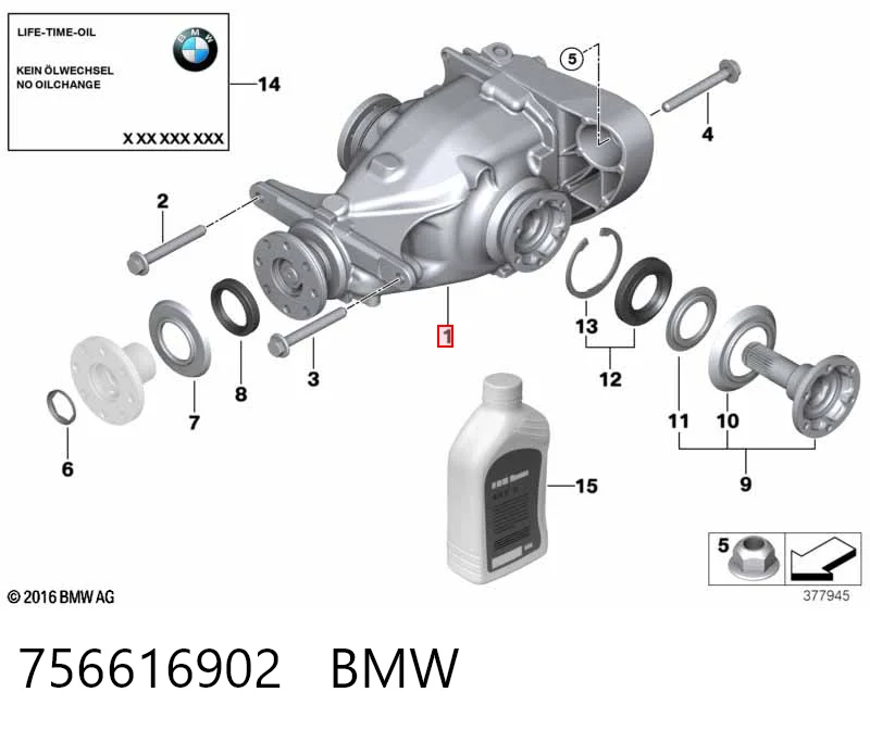 Reduktor mostu tylnego do BMW 1  E81