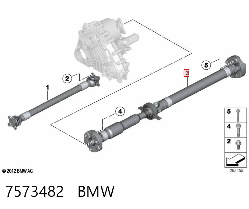 Do koszyka Wał Cardana tylny, kompletny BMW 3  E92