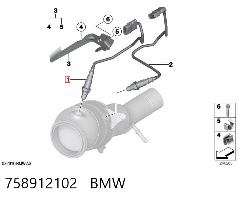 758912102 BMW Sonda lambda czujnik tlenu przed katalizatorem