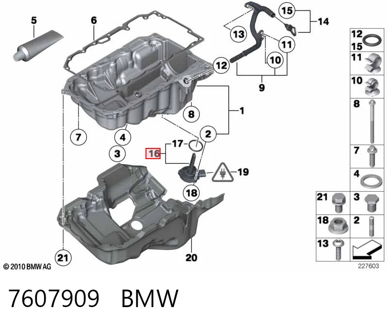 7607909 BMW Czujnik poziomu oleju silnikowego