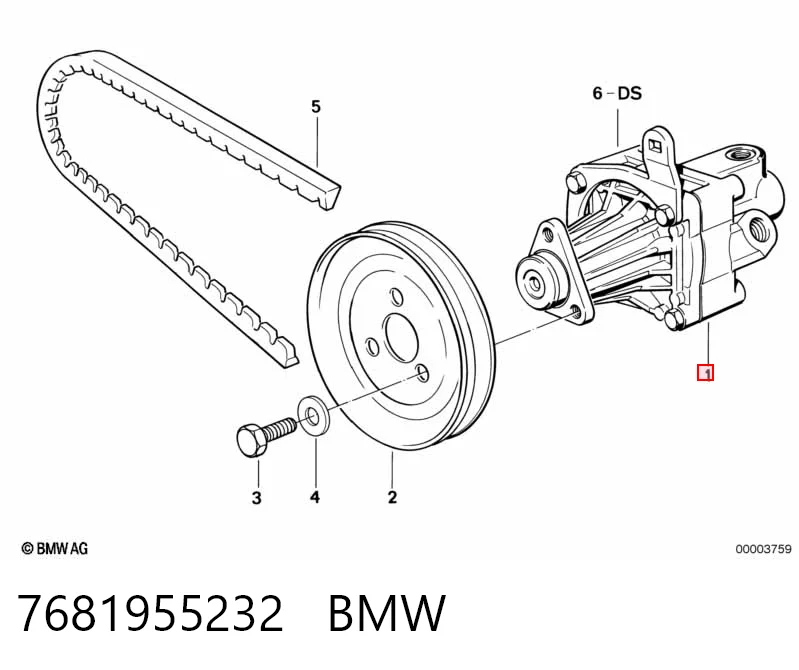 7681955232 BMW Pompa wspomagania hydraulicznego kierownicy