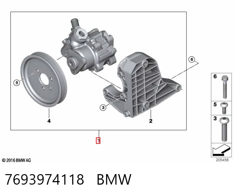 7693974118 BMW Pompa wspomagania hydraulicznego kierownicy