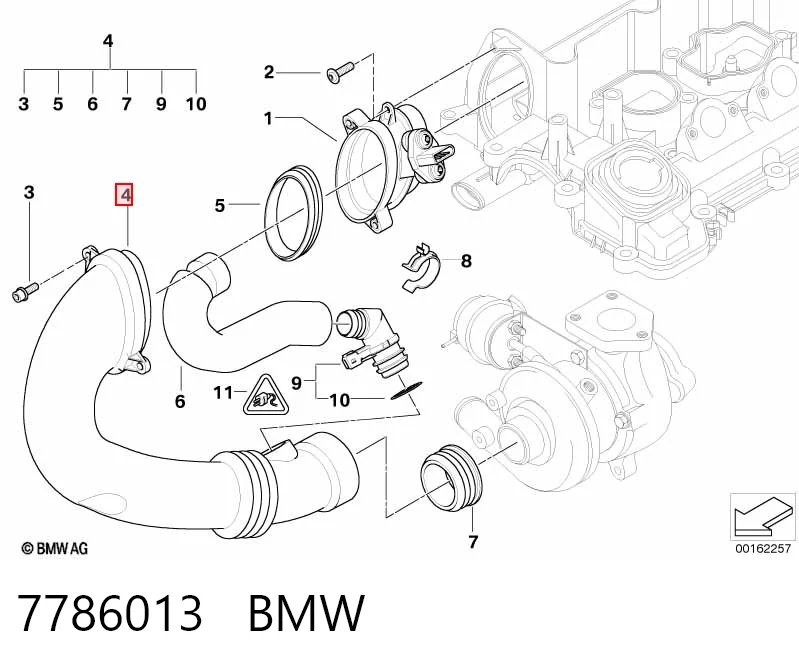 Do koszyka Króciec powietrza, przepływomierz BMW 7  E65, E66, E67