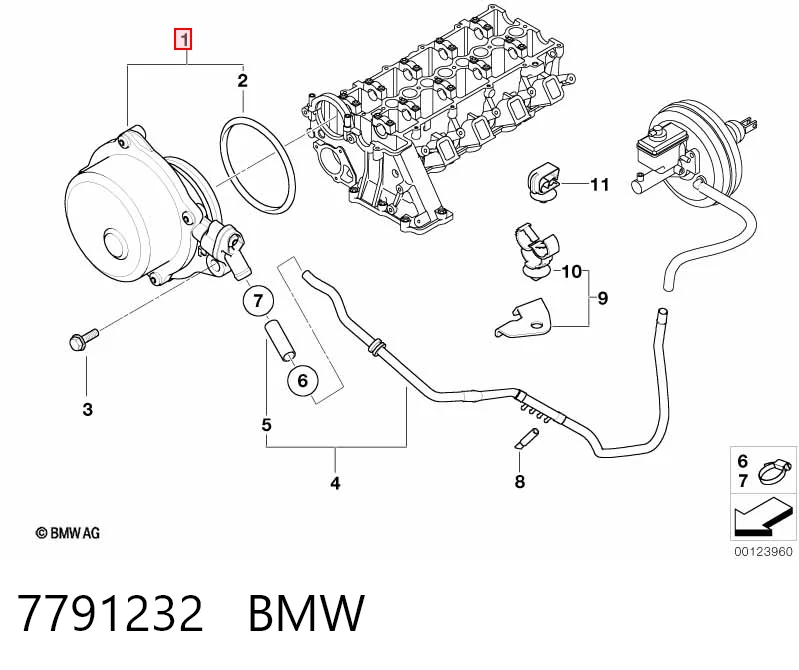 7791232 BMW Pompa podciśnienia