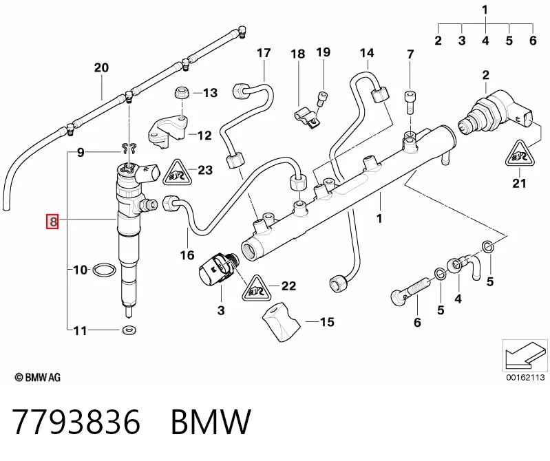 Wtryskiwacz paliwa VAG 13537793836