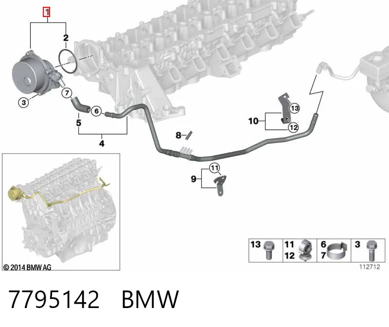 7795142 BMW Pompa podciśnienia