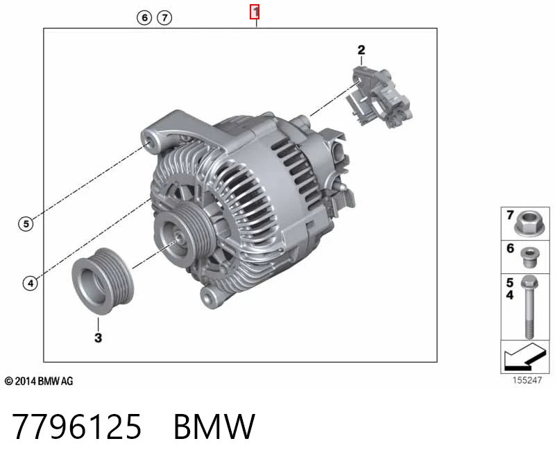 7796125 BMW Alternator