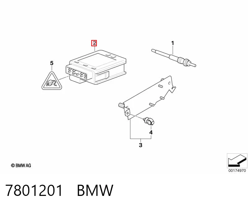 7801201 BMW Przekaźnik świec żarowych